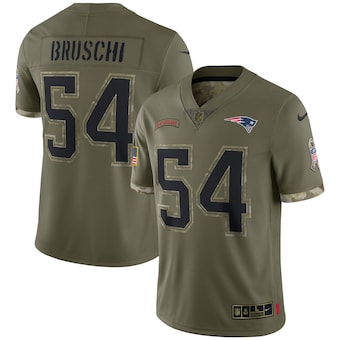 mens nike tedy bruschi olive new england patriots 2022 salut